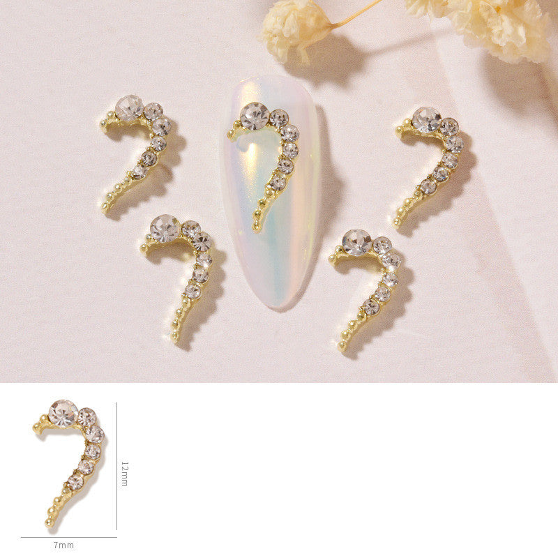 Love Heart Alloy Nail Art Jewelry – DIY Rhinestone Nail Decorations